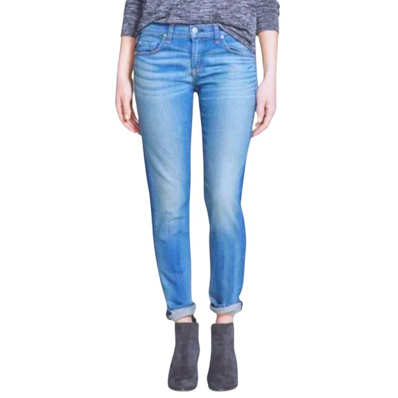 rag & bone Denim - Rag & Bone The Dre Boyfriend Jeans Size 26 Golden Blue Slim Straight Low Rise